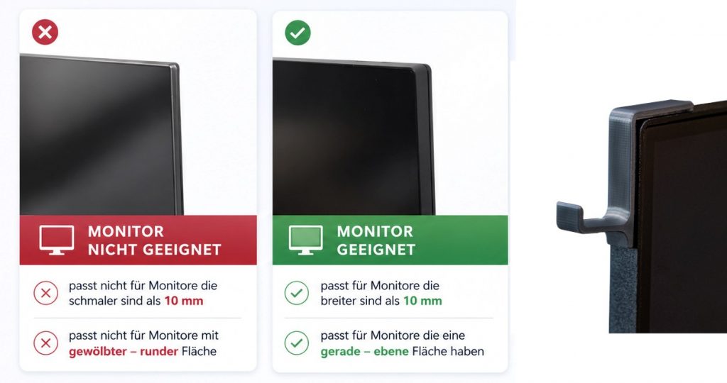 Headset-Halter Monitor Bildschirm Voraussetzungen